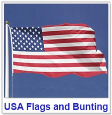 USA Flags and Bunting