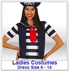 Ladies Standard Size Costumes - Dress Size 6 -14
