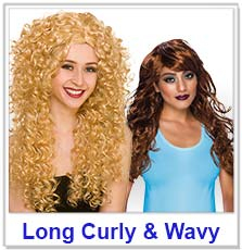 Long Curly and Wavy Ladies Wigs