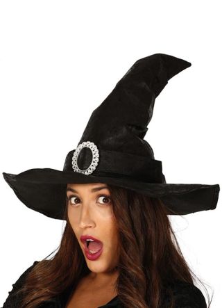 Leather-Look Witch Hat