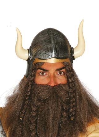 Viking Barbarian Helmet with Horns
