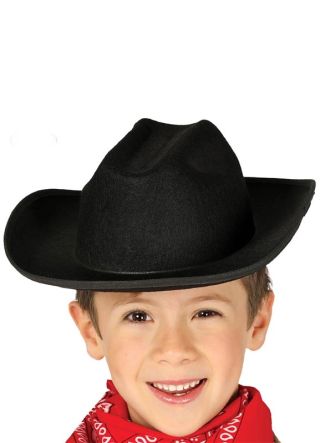 Kids Black Cowboy Hat