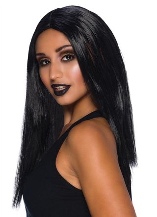 Long 18" Centre Parting Wig - Black