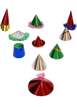 Paper Party Hats- Mini - 72 asstd
