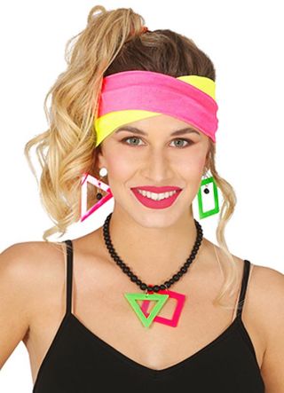 80s Neon Kit – Headbands, Earrings & Necklace