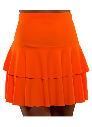 80s Ra Ra Skirt Neon Orange