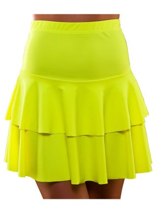 80s Ra Ra Skirt Neon Yellow