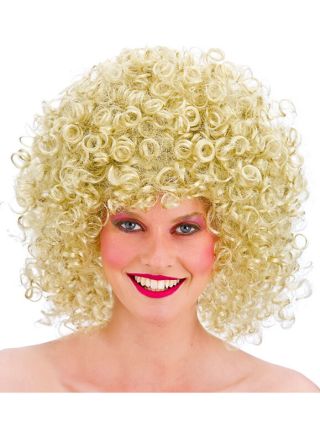 80s Disco Perm Short Blonde Wig