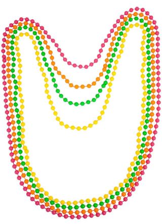 80s Neon Beads Necklace