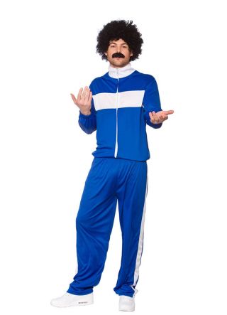 Blue 80s Retro Trackie - Shell-Suit 