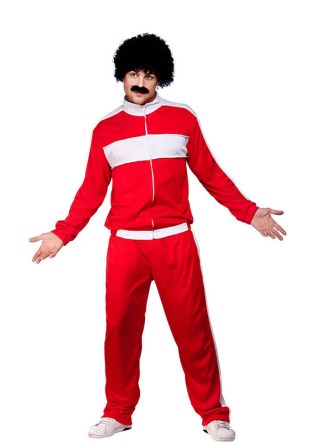 Red 80s Retro Trackie - Shell-Suit 