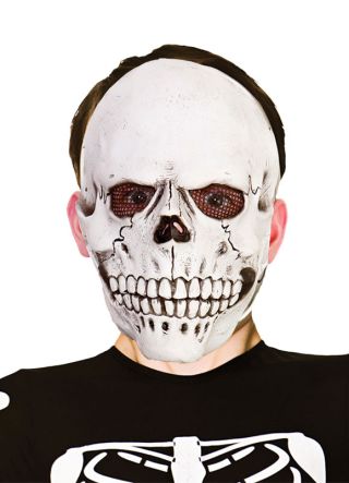 White Skull Reaper Half Mask - Child