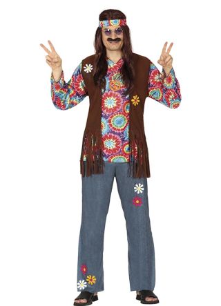 Peace Mannn! Tie Dye Hippie – Men’s Costume