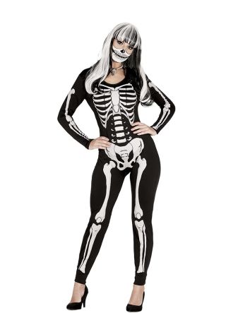 Skeleton Jumpsuit Ladies - Assorted 
