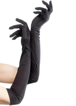 Plain Long Black Ladies Gloves