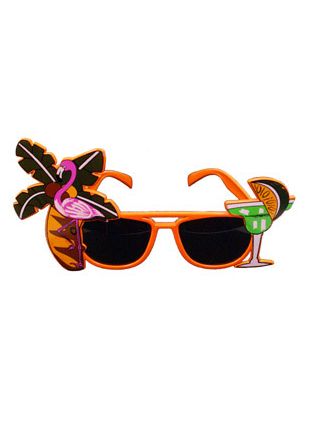 Hawaiian Cocktail Sunglasses Orange