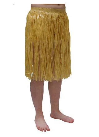 Hawaiian Short Plain Grass Skirt - will fit up to waist size 36" or 92cm