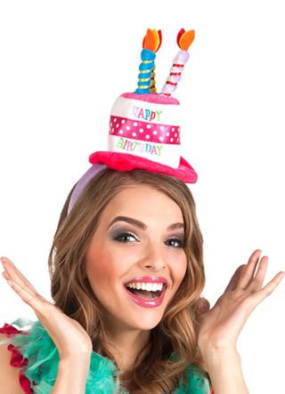 ‘Happy Birthday’ Mini Cake Hat on Headband