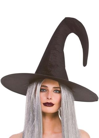 Classic Black Velvet Witch Hat