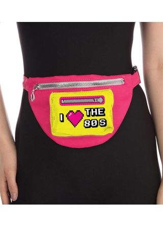 I Love the 80s Bumbag - Pixel Heart - up to 38" Waist