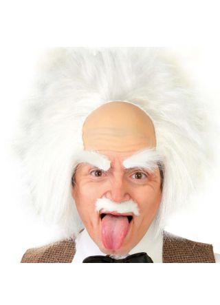 White Einstein Wig – Large Forehead 