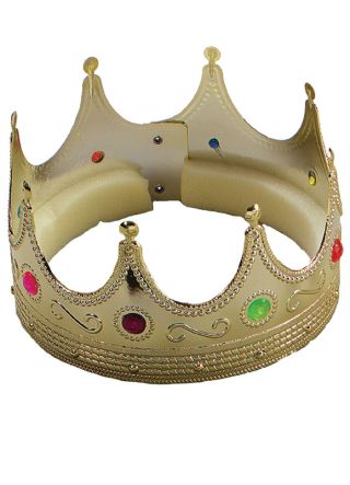 Gold Crown Foam Lined with Jewels - XL