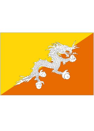 Bhutan Flag 5ftx3ft