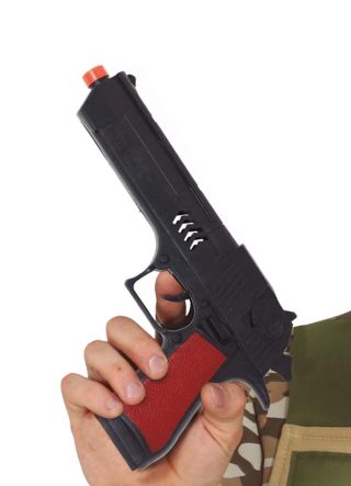 Black 9mm SWAT Pistol - 25cm