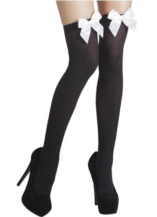 Black Stockings – White Bows – Dress Size 6-10