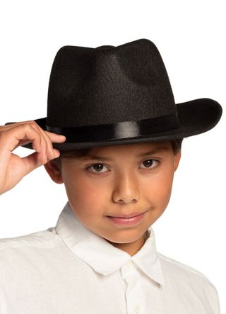 Child’s Black Felt Gangster Hat 