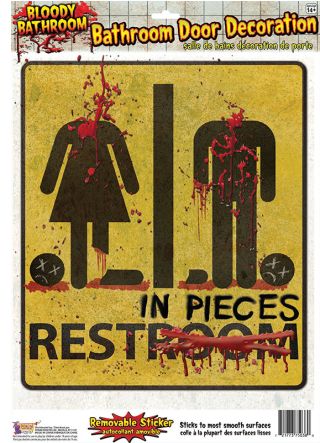 Bloody Bathroom Door Sticker