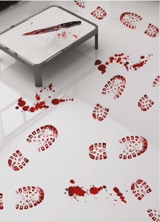 Bloody Footprints Floor Clings – 2pk 25cm x 70cm