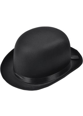 Bowler Hat Black - Satin