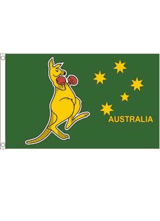 Boxing Kangaroo Flag 5ftx3ft