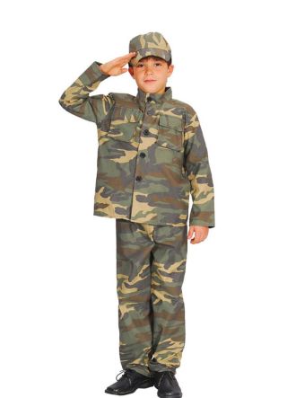Camouflage Army Commando Boys Costume