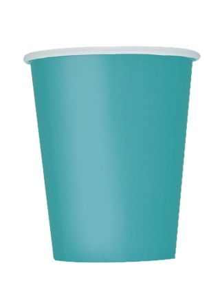 Caribbean Teal Paper Cups 25cl - 14pk 