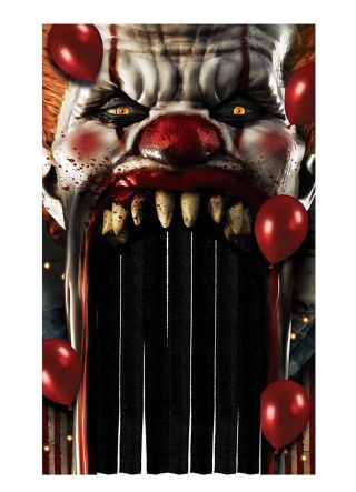 Carnival Circus Clown Door Curtain - 145cm x 240cm