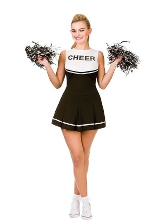 High School Cheerleader (Black & White) Costume