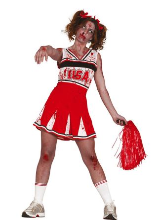 Cheerleader Zombie Ladies Costume