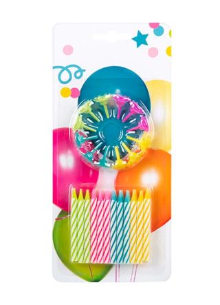 Colourful Swirl Birthday Candles – 24pk
