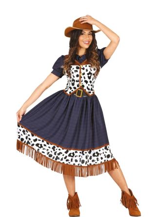 Cowgirl Long Denim Dress – Ladies Costume