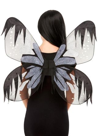 Dark Fairy Wings with Iridescent Glitter Adults 61x66cm