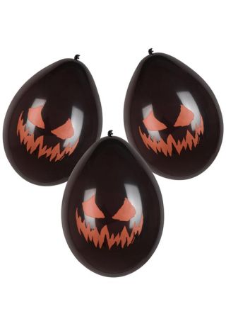 Air-fill Dark Pumpkin Balloons 25cm – 6pk