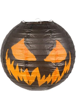 Dark Pumpkin Paper Lantern 25cm