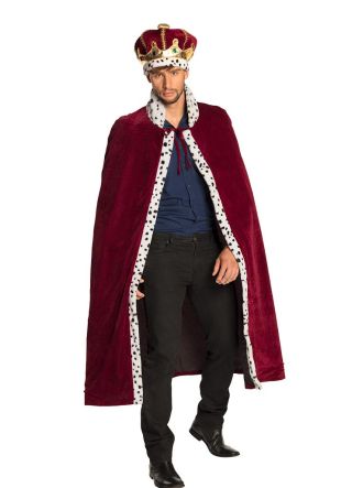 Deluxe Burgundy Royal Robe and Crown