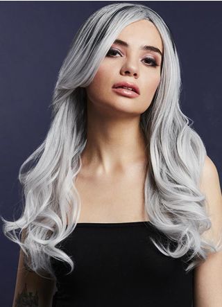 Deluxe Long Wavy Wig - Ice Silver - Styleable