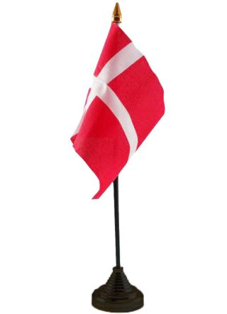 Denmark Table Flag 6" x 4"
