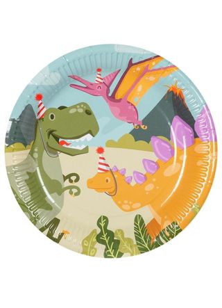 Dinosaur Paper Plates 23cm – 6pk