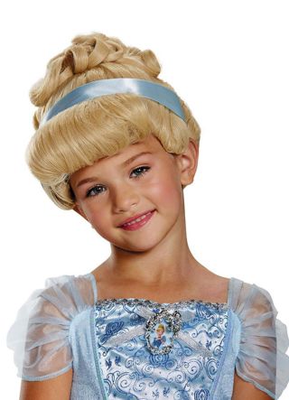 Disney Princess Cinderella – Child’s Short Blonde Bun Wig