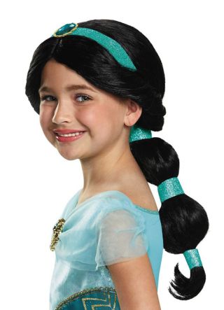 Disney Princess Jasmine - Child’s Long Black Wig 